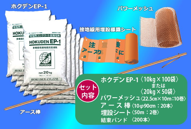 帯状接地10ｍセット ハイブリッド